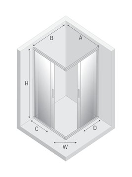 Kabina kwadratowa 80x80 K-0223 Varia New Trendy