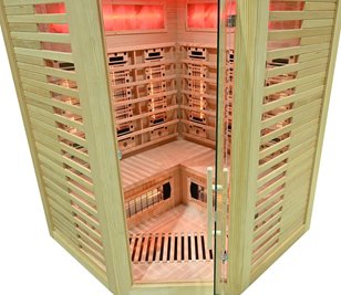 Sauna na podczerwień kamień solny + turmaliny 150X150X190CM MO-RL3CST Infrared Mazur