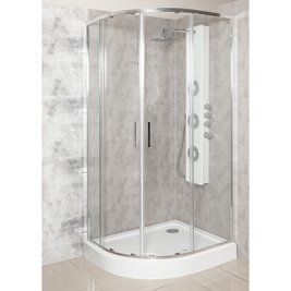 Kabina prysznicowa asymetrczyna z brodzikiem prawa 100x80 Solid RA Kerra