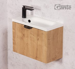 Szafka łazienkowa wisząca z umywalką dąb burlington 50 cm Fresco Gante