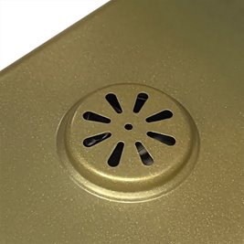 Zlewozmywak kuchenny stalowy jednokomorowy złoty ARGOS 75X46 ASI 304