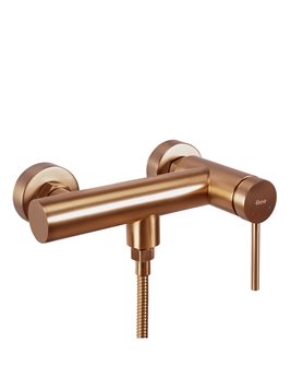 Miedź szczotkowana bateria prysznicowa Foss Clif Rea