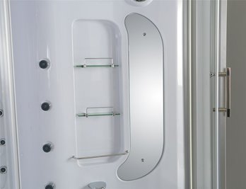 Duża wanno kabina Spa z hydromasażem + sauna parowa 155x155 cm MO-0543