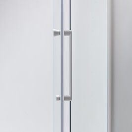 Biała kabina prysznicowa pięciokątna 80x80 drzwi uchylne KZ91A