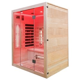 Sauna na podczerwień 4-osobowa 150x120 cm grzejniki kwarcowe i karbonowe Alta3 Infrared