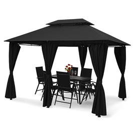 Pawilon ogrodowy KING 400x300 cm z moskitierą czarny