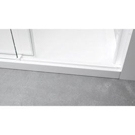 Białe drzwi prysznicowe do wnęki 95-100 cm rozsuwane szkło 8 mm KZ09A