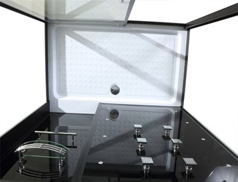 Kabina prysznicowa z hydromasażem niski brodzik 120x90 cm MO-0545-120