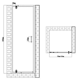 Złote szczotkowane drzwi prysznicowe uchylne do wnęki 80 cm ZES-KZ18B-GL-BR-80 zdjęcie 11