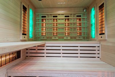 Sauna na podczerwień czteroosobowa panele sól himalajska 180X160X200CM MO-EA4R Infrared Mazur