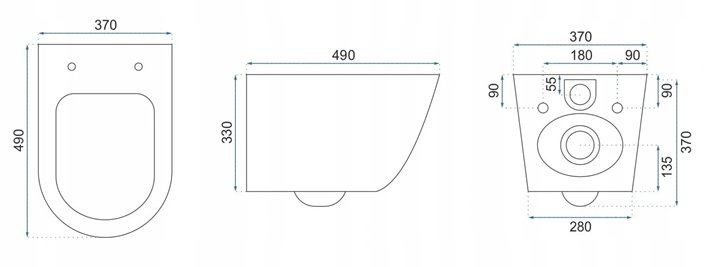 Złota szczotkowana misa wc wisząca Rimless Carlo Flat Rea