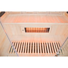 Sauna na podczerwień 4-osobowa 175x120 cm grzejniki kwarcowe i karbonowe Alta5 Infrared