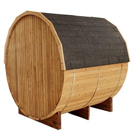Sauna fińska ogrodowa zewnętrzna beczka 6 osobowa 210x180 Forsa