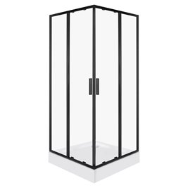 Kabina prysznicowa kwadratowa z brodzikiem 80x80 SQ Solid BL Kerra