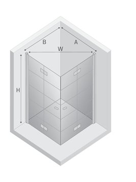 Kabina prysznicowa kwadratowa 90x90 D-0289A/D-0290A New Soleo Black New Trendy