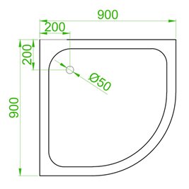 Kabina prysznicowa półokrągła zabudowana profil stal szczotkowana 90x90 Puerto zdjęcie 26