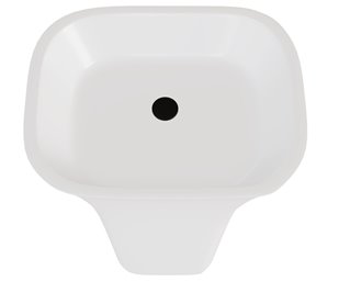 Umywalka wolnostojąca z konglomeratu biały połysk Assos Besco UMD-A-WO