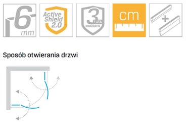 Kabina prysznicowa półokrągła 90x90 K-0419 New Soleo New Trendy