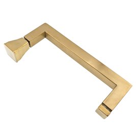 Złota szczotkowana kabina prysznicowa kwadratowa drzwi składane 90x90 ZES-KZ08C-GL-BR-90