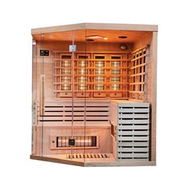 Sauna na podczerwień 6-osobowa 180x180 cm grzejniki kwarcowe i karbonowe Alta7 Infrared