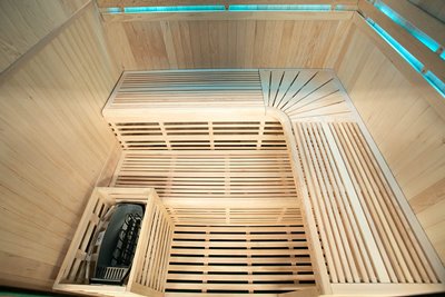 Sauna sucha fińska piec 6 KW Harvia BC60 + kamień solny 180X160X200CM MO-EA4-I Mazur
