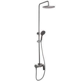 Grafitowy zestaw prysznicowy z wylewką Avalon Rea