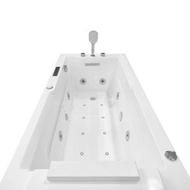 Narożna wanna z hydromasażem prostokątna konglomerat 170x78 cm MO-1802AB