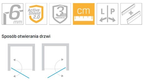 Czarne drzwi prysznicowe 90 cm D-0211A New Soleo Black New Trendy