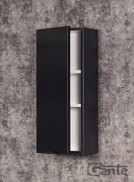 Szafka łazienkowa wisząca szklane fronty czarny mat 30x72 cm Bravia Gante