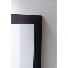 Czarna kabina prysznicowa półokrągła 90x90 drzwi rozsuwane BS01B