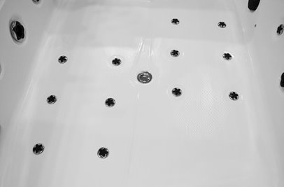 Brązowa prostokątna wanna z hydromasażem 180x150 cm MUS-1089B