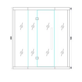 Sauna Combo na podczerwień + fińska 5-osobowa 150x150 cm Moss1 6KW