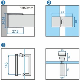 Złota szczotkowana kabina prysznicowa kwadratowa drzwi składane 90x90 ZES-KZ08C-GL-BR-90