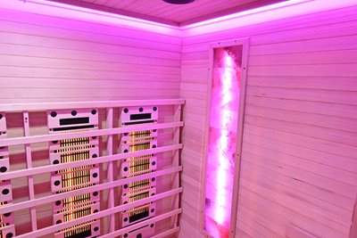 Sauna na podczerwień kamień solny + turmaliny 175X120X190CM MO-RL4ST Infrared Mazur