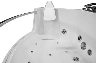 Wanna z hydromasażem przeszklona narożna 141x141 cm MO-0053