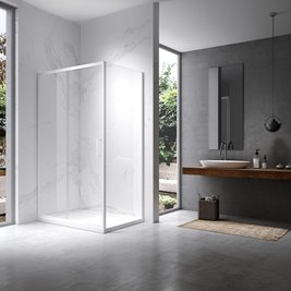 Biała kabina prysznicowa prostokątna 90x80 KZ103