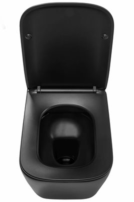 Czarna matowa misa wc wisząca Rimless Raul Rea