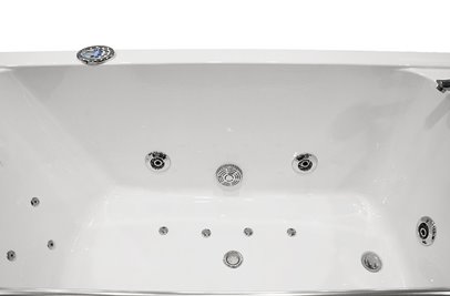 Wanna łazienkowa z hydromasażem Spa prostokątna 170x80 cm MO-0319