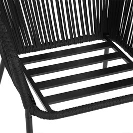 Zestaw mebli ogrodowych metalowych stół, sofa oraz fotele Sierra kolor czarny