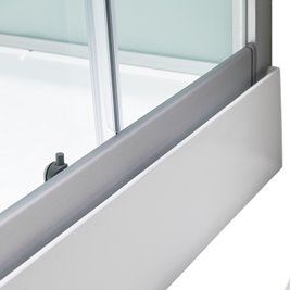 Kabina prysznicowa zabudowana kwadratowa 80x80 cm profil szczotkowany LISA