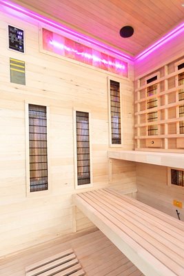 Sauna na podczerwień 4 osobowa + kamienie solne 175X140X200CM MO-EP4RSL Infrared Mazur