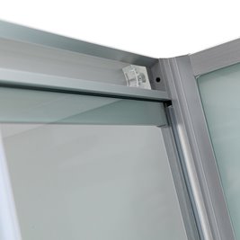 Kabina prysznicowa zabudowana kwadratowa 100x100 cm profil szczotkowany LISA