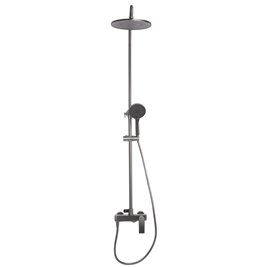 Grafitowy zestaw prysznicowy z wylewką Avalon Rea