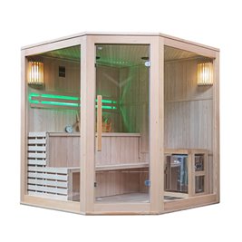Sauna fińska 6-osobowa narożna 180x180 cm piec Harvia 8KW Bodo7