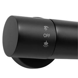 Czarny zestaw prysznicowy termostatem Vincent Rea