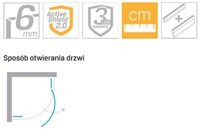 Kabina prysznicowa półokrągła 80x80 K-0415 New Soleo New Trendy