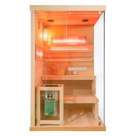 Sauna fińska 2 osobowa wysokotemperaturowa 3,5KW Harvia 120x120 cm Lark1-WD