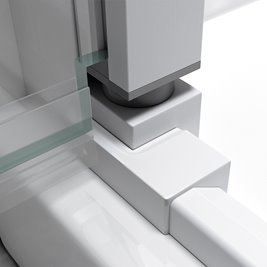 Biała kabina prysznicowa drzwi składane prostokątna 100x80 KZ12B