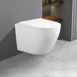Biała miska wc wisząca Rimless FLOW-WH-TR-02 Tornado Hydrosan