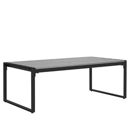 Zestaw mebli ogrodowych metalowych stół, sofa oraz fotele Carter kolor czarny